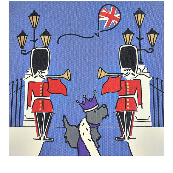 Radley London King Charles III Coronation Blue Canvas Tote Bag NWT - Picture 5 of 10